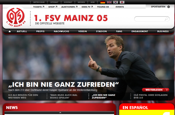 website mainz05.de