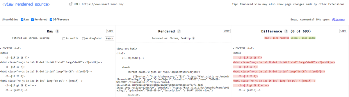 Die besten SEO Browser Plug-Ins View Rendered Source