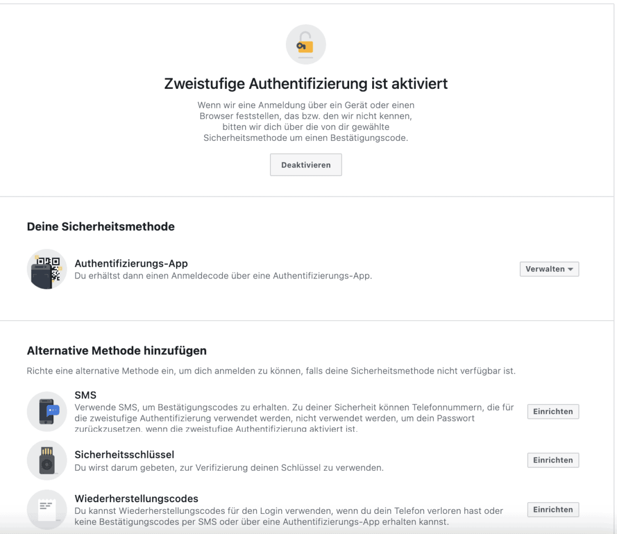 zweistufige authentifizierung facebook business manager