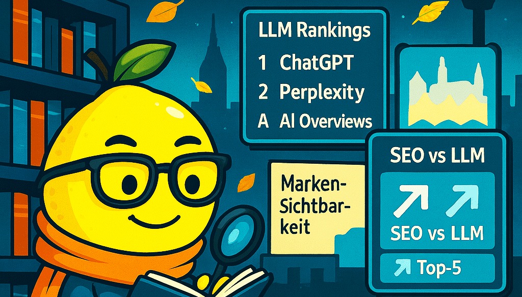 Cartoon-Zitrone liest ein Buch