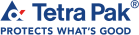 Blaues Logo des Tetra Pak Konzerns