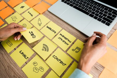 Unbenannt SEO Planung auf Post-its